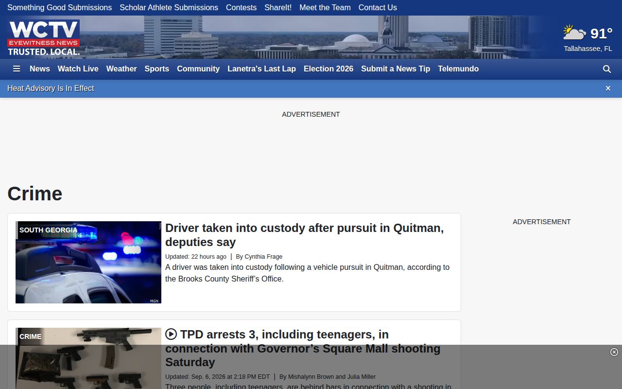 Hamilton County arrest news context in WCTV Crime section